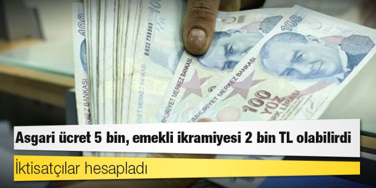 İktisatçılar hesapladı: Asgari ücret 5 bin, emekli ikramiyesi 2 bin TL olabilirdi