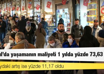 İstanbul’da yaşamanın maliyeti 1 yılda yüzde 73,63 arttı