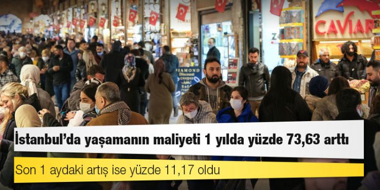 İstanbul’da yaşamanın maliyeti 1 yılda yüzde 73,63 arttı