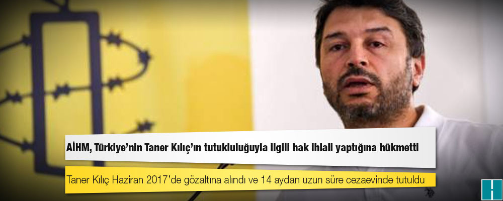 AİHM, Türkiye'nin Taner Kılıç'ın tutukluluğuyla ilgili hak ihlali yaptığına hükmetti