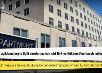 ABD Dışişleri Bakanlığı: Erdoğan'ın açıklamalarıyla ilgili sorularınız için sizi Türkiye Hükümeti'ne havale ediyoruz