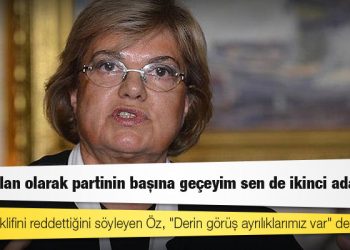 Adalet Partisi lideri Vecdet Öz: Tansu Çiller bana, "Ben ablan olarak partinin başına geçeyim sen de ikinci adam ol" dedi