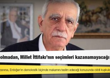 Ahmet Türk: Muhalefet kazanırsa, Erdoğan'ın demokratik biçimde makamını teslim edeceği konusunda ciddi kuşkularım var