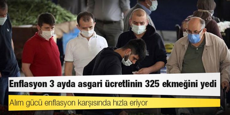 Alım gücü enflasyon karşısında hızla eriyor: Enflasyon 3 ayda asgari ücretlinin 325 ekmeğini yedi