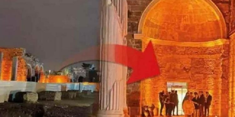 Antalya’da antik kente bar açtılar! Müşteri girişi tarihi kapıdan