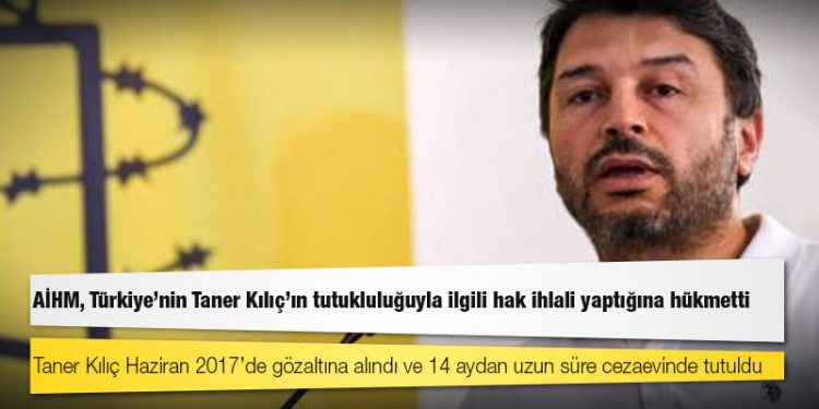 AİHM, Türkiye'nin Taner Kılıç'ın tutukluluğuyla ilgili hak ihlali yaptığına hükmetti