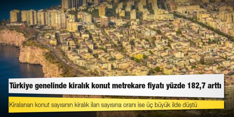 BETAM: Türkiye genelinde kiralık konut metrekare fiyatı yüzde 182,7 arttı