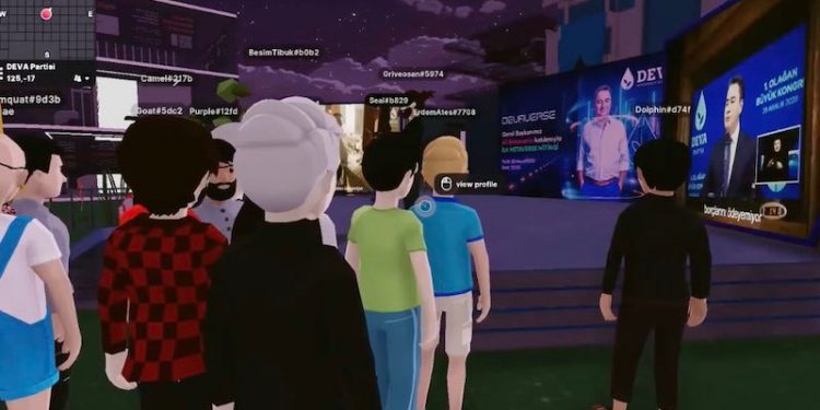 Babacan'dan bir ilk: Metaverse mitingi düzenledi