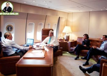 Başkanın uçağı ve gazeteciler