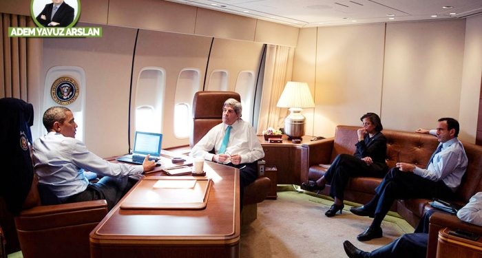 Başkanın uçağı ve gazeteciler