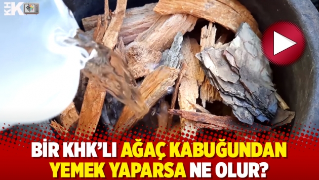 Bir KHK’lı ağaç kabuğundan yemek yaparsa ne olur?