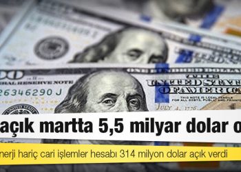 Cari açık martta 5,5 milyar dolar oldu