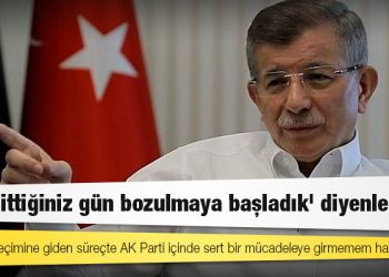 Davutoğlu: 1 Kasım seçimine giden süreçte AK Parti içinde sert bir mücadeleye girmemem hataydı
