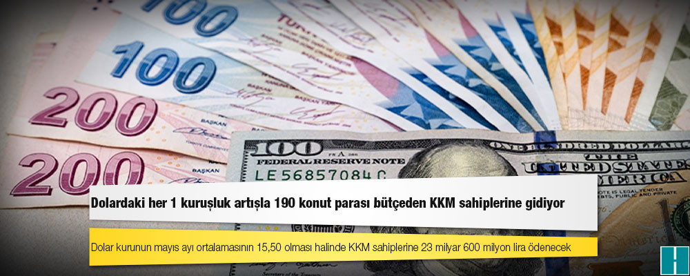 Dolardaki her 1 kuruşluk artışla 190 konut parası bütçeden KKM sahiplerine gidiyor