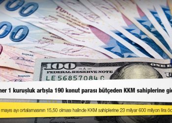 Dolardaki her 1 kuruşluk artışla 190 konut parası bütçeden KKM sahiplerine gidiyor