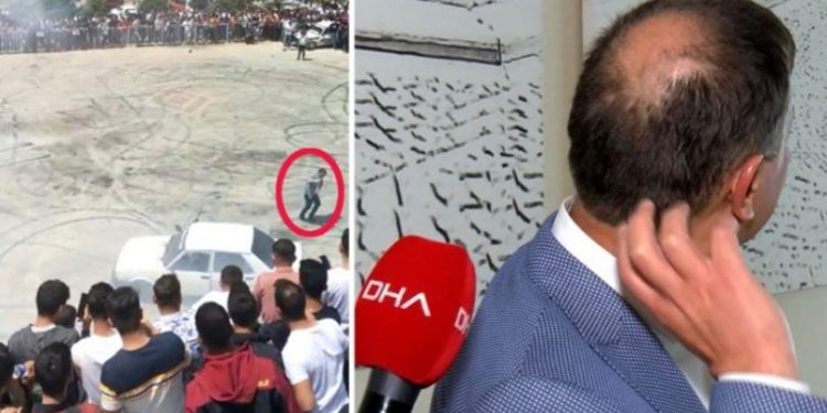 Drift festivalinde belediye başkanının saçı yandı: Herhalde nazara geldik, buna da şükür