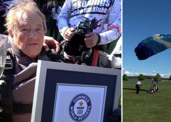 Dünya rekorunu kırdı: 103 yaşında paraşütle atladı