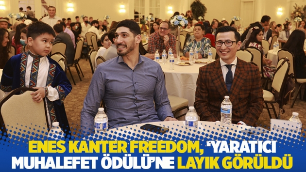 Enes Kanter Freedom, 'Yaratıcı Muhalefet Ödülü'ne layık görüldü