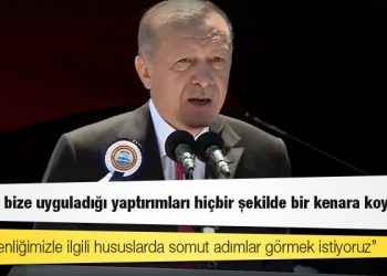 Erdoğan: İsveç'in bize uyguladığı yaptırımları hiçbir şekilde bir kenara koyamayız