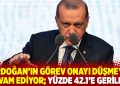 Erdoğan'ın g&ouml;rev onayı d&uuml;şmeye devam ediyor; Y&uuml;zde 42.1'e geriledi