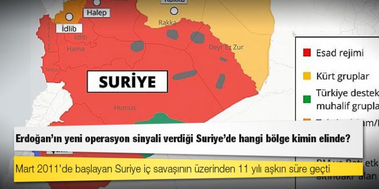 Erdoğan'ın yeni operasyon sinyali verdiği Suriye'de hangi bölge kimin elinde?