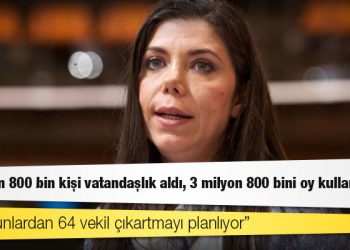 Eski AKP milletvekili Gündeş: 8 milyon 800 bin kişi vatandaşlık aldı, 3 milyon 800 bini oy kullanacak, AKP bunlardan 64 vekil çıkartmayı planlıyor