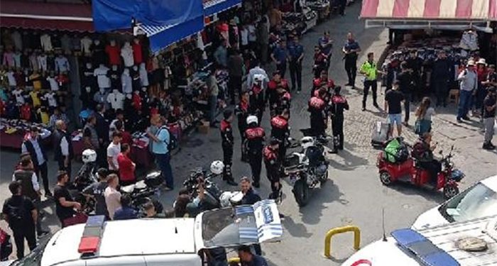 Esnaflar arasında silahlı çatışma; 1’i polis, 7 yaralı
