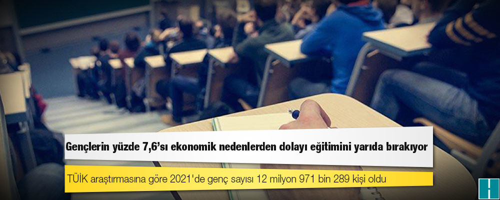 Gençlerin yüzde 7,6'sı ekonomik nedenlerden dolayı eğitimini yarıda bırakıyor