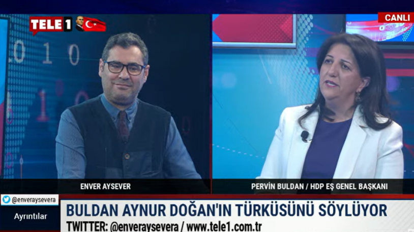 HDP Eş Başkanı Pervin Buldan, Aynur Doğan yasağına 'Dar Hejiroke' şarkısını canlı yayında söyleyerek tepki gösterdi: İşte o anlar