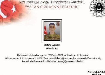 Hudut karakoluna havan mermisi d&uuml;şt&uuml;: 1 asker şehit