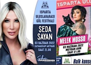 Isparta'da konseri iptal edilen Melek Mosso'nun yerine Seda Sayan sahne alacak