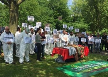 Kimyasal silah kullanımına karşı OPCW önünde eylem