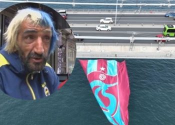 Köprüdeki Trabzonspor bayrağını kesen kişi Rambo Okan çıktı!