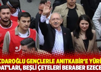 Kılıçdaroğlu gençlerle Anıtkabir’e yürüdü: SADAT’ları, beşli çeteleri beraber ezeceğiz