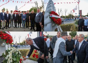Kılıçdaroğlu, Çerkes Anıtı’na çelenk bırakarak sürgün kurbanlarını aldı