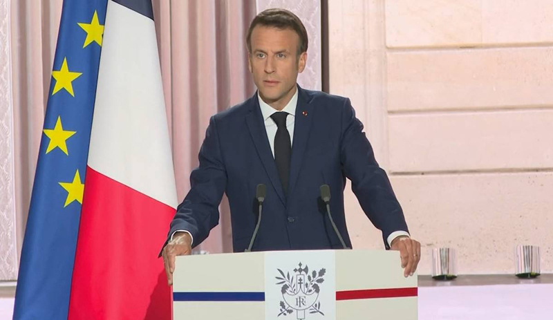 Macron için yemin töreni: En büyük devlet nişanı taktim edildi