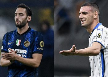 Milano Başkonsolosu Uludüz, Hakan Çalhanoğlu ve Merih Demiral'la görüştü