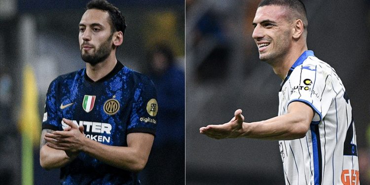 Milano Başkonsolosu Uludüz, Hakan Çalhanoğlu ve Merih Demiral'la görüştü