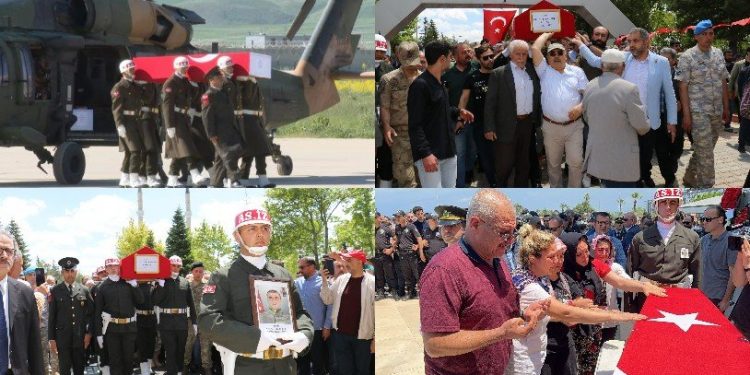 Pençe Kilit operasyonunda şehit olan askerler son yolculuklarına uğurlandı