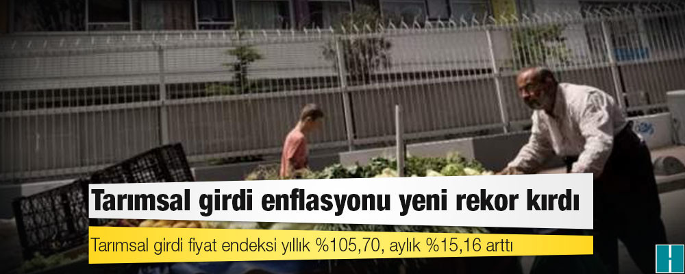 TÜİK: Tarımsal girdi fiyat endeksi yıllık %105,70, aylık %15,16 arttı