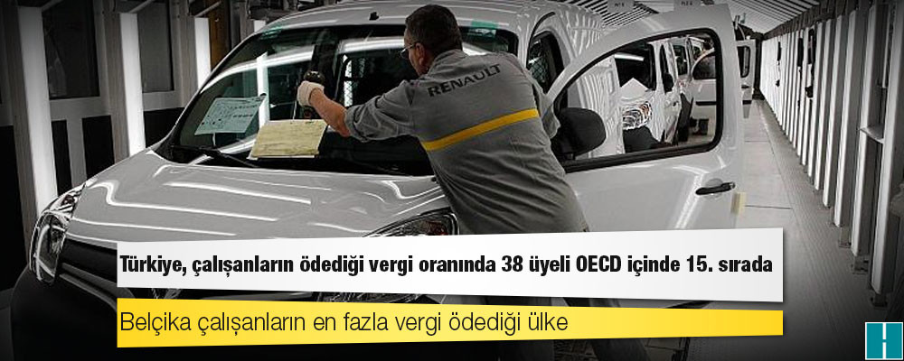 Türkiye, çalışanların ödediği vergi oranında 38 üyeli OECD içinde 15. sırada