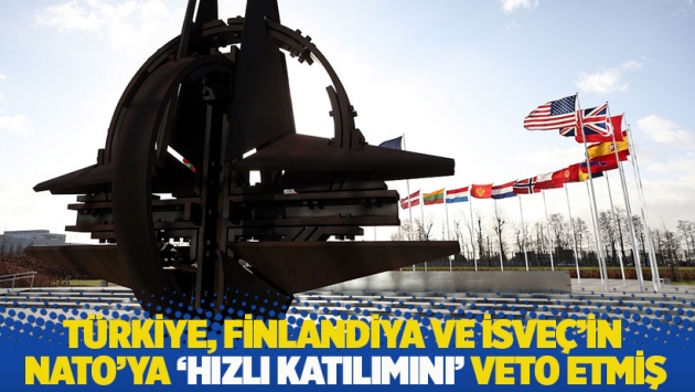 Türkiye, Finlandiya ve İsveç’in NATO’ya ‘hızlı katılımını’ veto etmiş