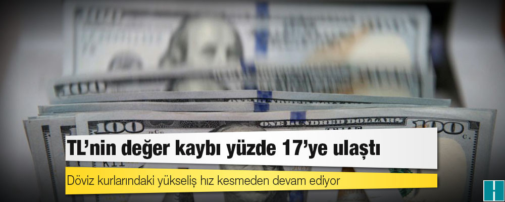 TL'nin değer kaybı yüzde 17'ye ulaştı