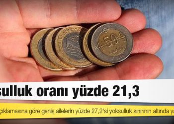 TÜİK: Yoksulluk oranı yüzde 21,3