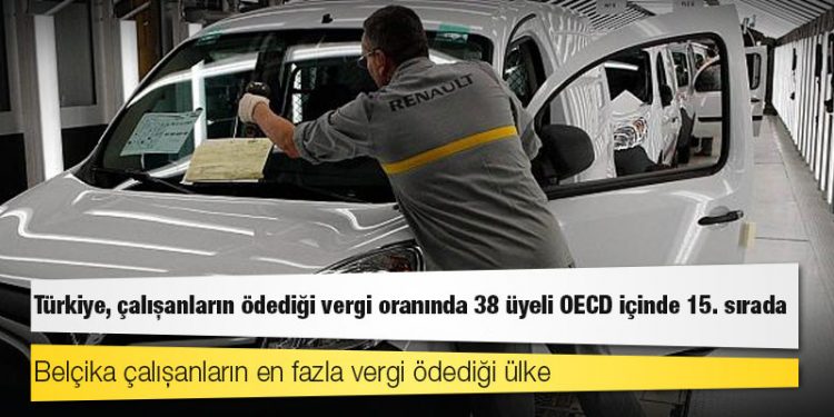 Türkiye, çalışanların ödediği vergi oranında 38 üyeli OECD içinde 15. sırada
