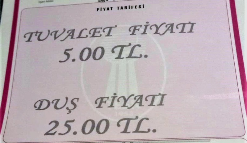 Umumi tuvalete yüzde 43 zam: 5 TL oldu