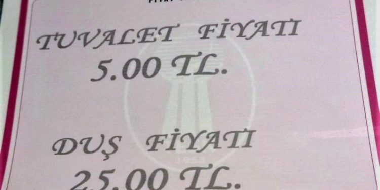 Umumi tuvalete yüzde 43 zam: 5 TL oldu