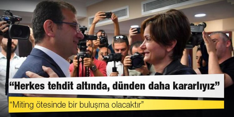 İmamoğlu: Herkes tehdit altında, dünden daha kararlıyız