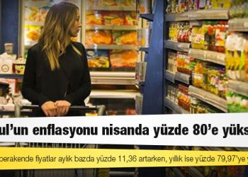 İstanbul'un enflasyonu nisanda yüzde 80'e yükseldi