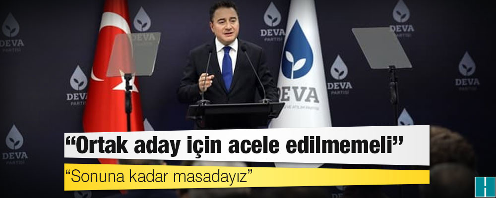 Babacan: Ortak aday için acele edilmemeli